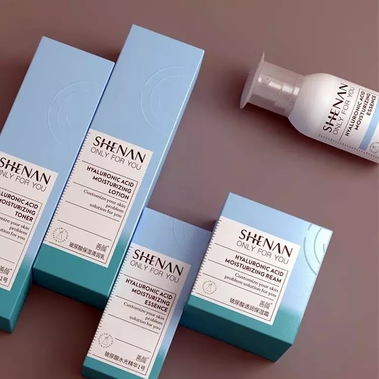 Cajas impresas a todo color de tablero de marfil Cajas de cartón blancas para cosméticos para el cuidado de la piel