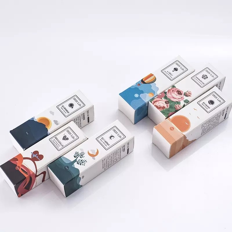 Cajas impresas a todo color CMYK 350 Cajas de regalo de lápiz labial de 400 g / m2