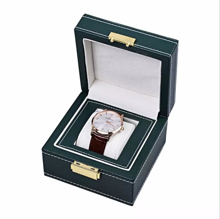 Almacenamiento de relojes Cajas impresas a todo color Caja de cuero PU de lujo