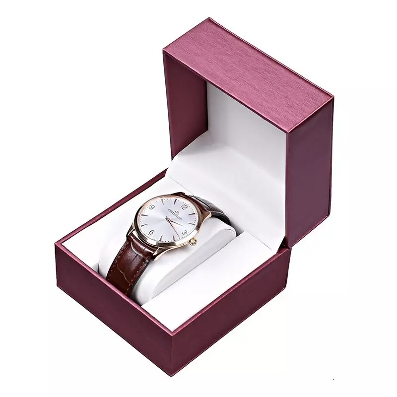 Almacenamiento de relojes Cajas impresas a todo color Caja de cuero PU de lujo