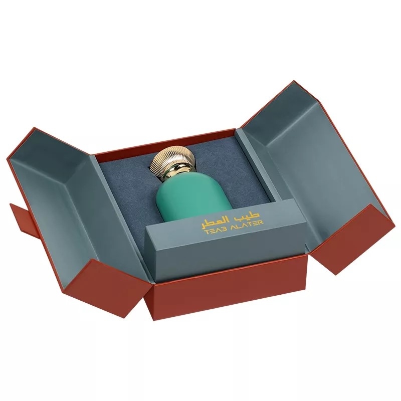 Rectángulo 4C cajas impresas a todo color caja de regalo de perfume de cartón