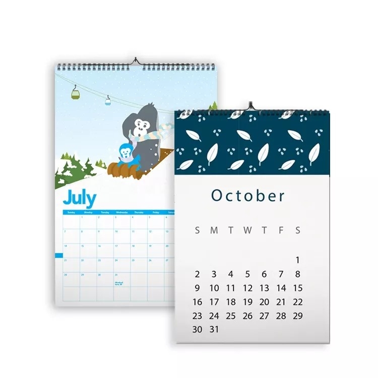 Impresión en offset de gran tamaño de encargo del calendario de escritorio imprimible del tamaño de A2 A3 A4 4c